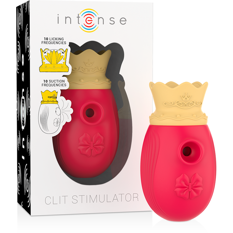 INTENSE - STIMOLATORE DEL CLIT 10 FREQUENZE DI LECCATA E ASPIRAZIONE - RED