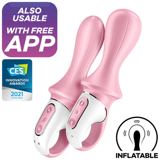 SATISFYER - VIBRATORE ANALE GONFIABILE AIR PUMP BOOTY 5+ ROSA