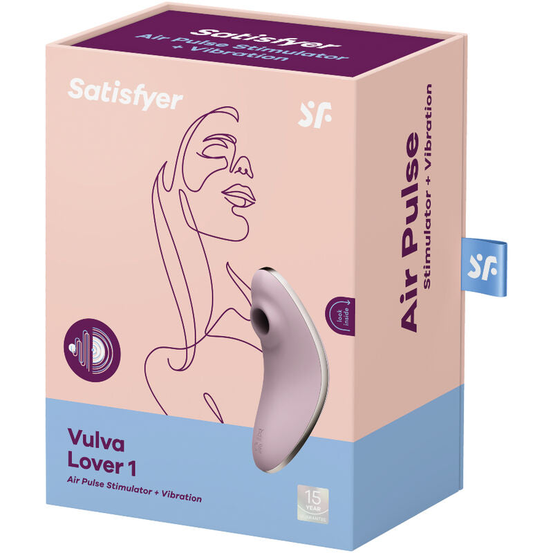 SATISFYER - VULVA LOVER 1 STIMOLATORE E VIBRATORE A IMPULSI D'ARIA VIOLA