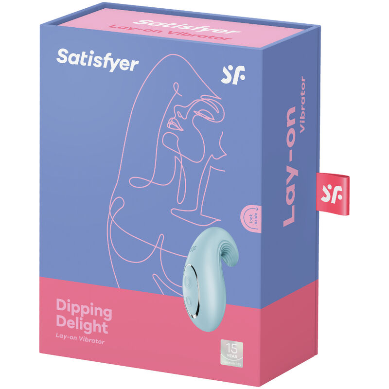 SATISFYER - VIBRATORE DA APPOGGIO DIPPING DELIGHT BLU