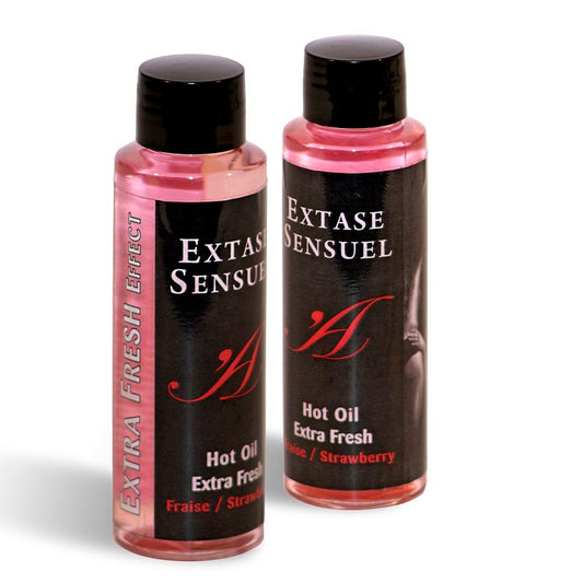 EXTASE SENSUAL - OLIO DA MASSAGGIO CON EFFETTO FRAGOLA EXTRA FRESCO 100 ML