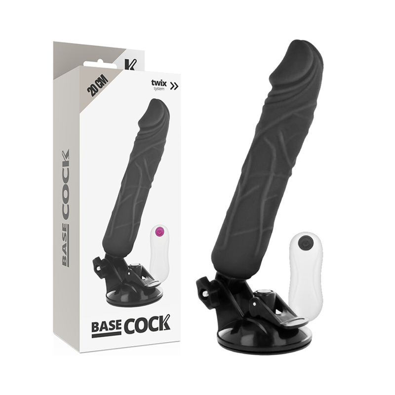 BASECOCK - VIBRATORE REALISTICO TELECOMANDO FLESH 20 CM -O- 4 CM