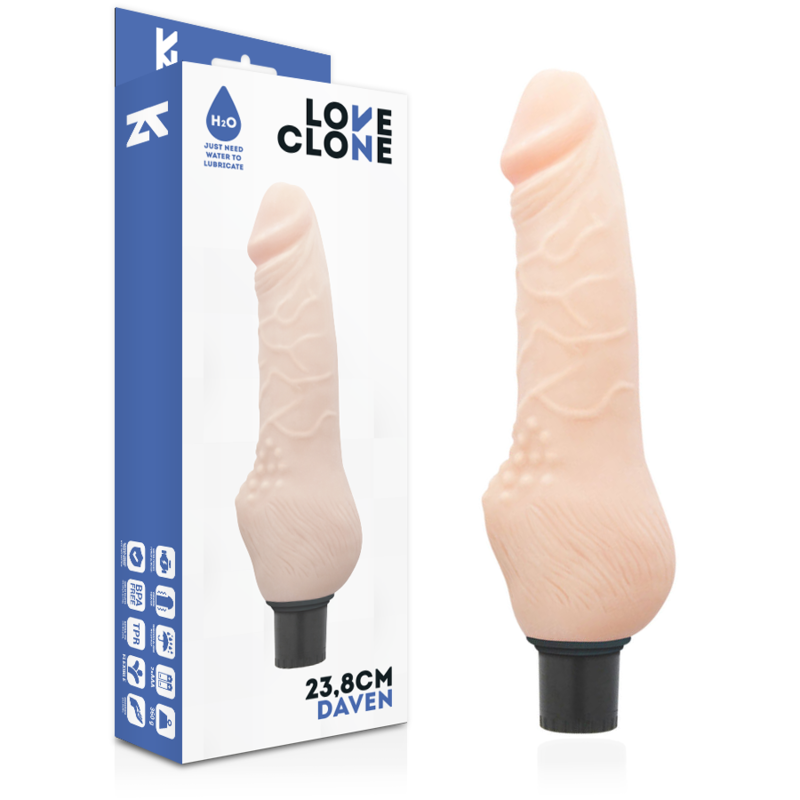 LOVECLONE - DAVEN AUTOLUBRIFICAZIONE REALISTICA 23.8 CM -O- 3.8 CM