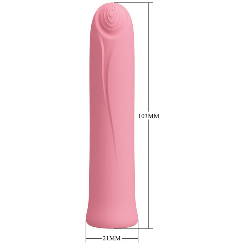 PRETTY LOVE - VIBRATORE CURTIS MINI SUPER POWER 12 VIBRAZIONI IN SILICONE ROSA