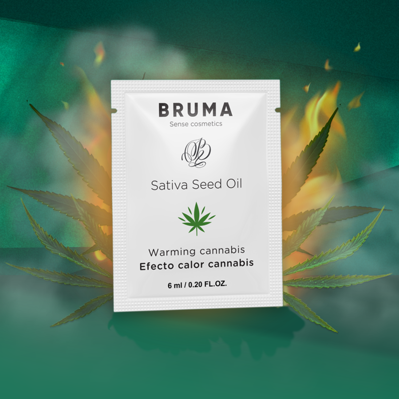 BRUMA - GEL SCORREVOLE ALL''OLIO DI SEMI DI SATIVA GUSTO CANNABIS RISCALDANTE 6 ML