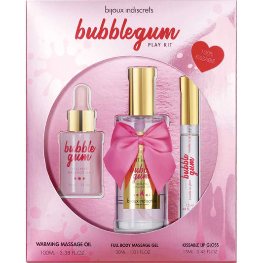 BIJOUX - INDISCRETS KIT BUBBLEGUM PLAY CON OLIO GEL E LUCIDA LABBRA