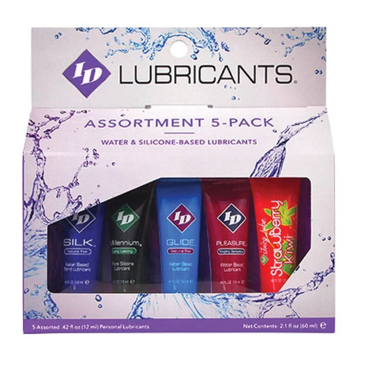 ID JUICY LUBE - CONFEZIONE ASSORTITA DA 5 TUBI LUBRIFICANTI DA 12 ML