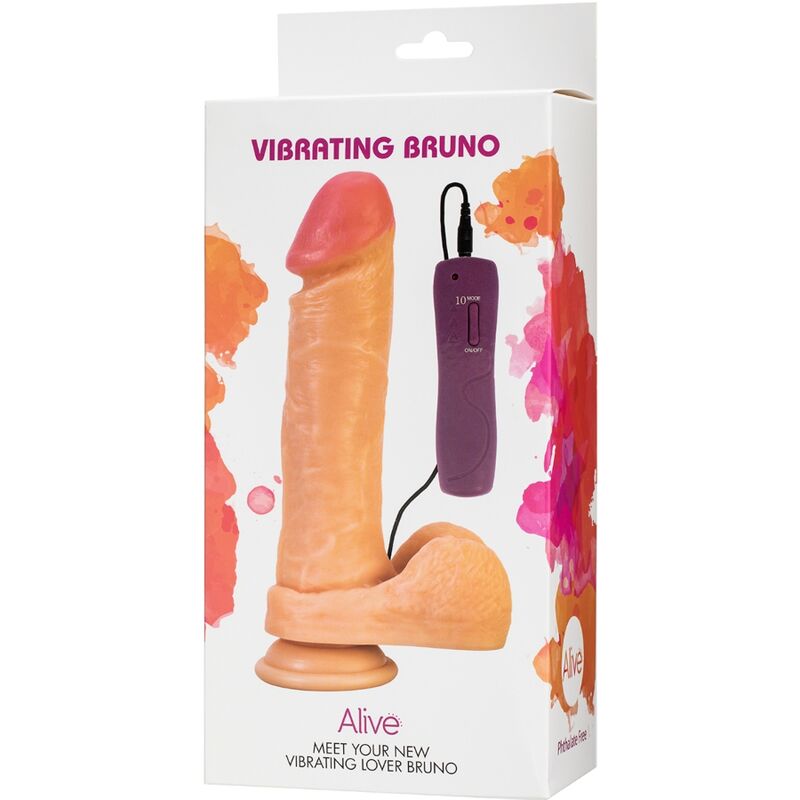 ALIVE - VIBRATORE PENE REALISTICO BRUNO 22 CM