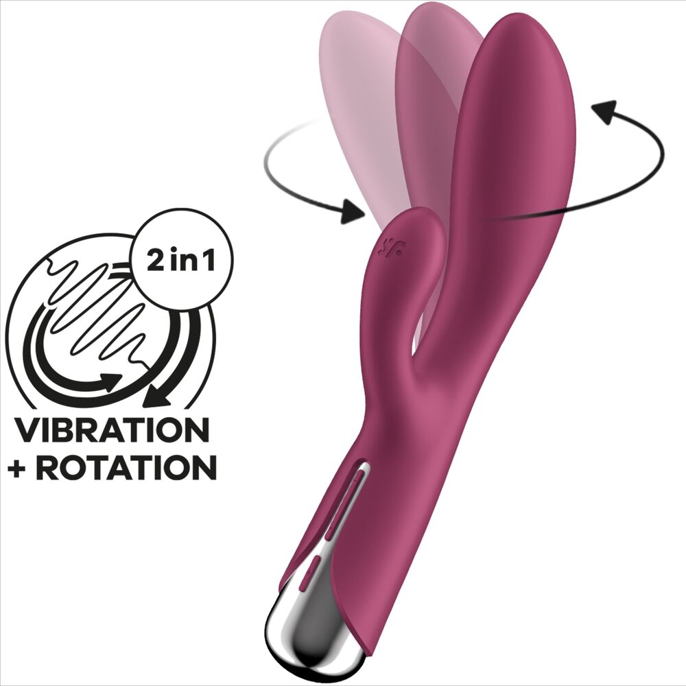 SATISFYER - SPINNING RABBIT 1 CLITORIDE E STIMOLAZIONE DEL PUNTO G ROSSO