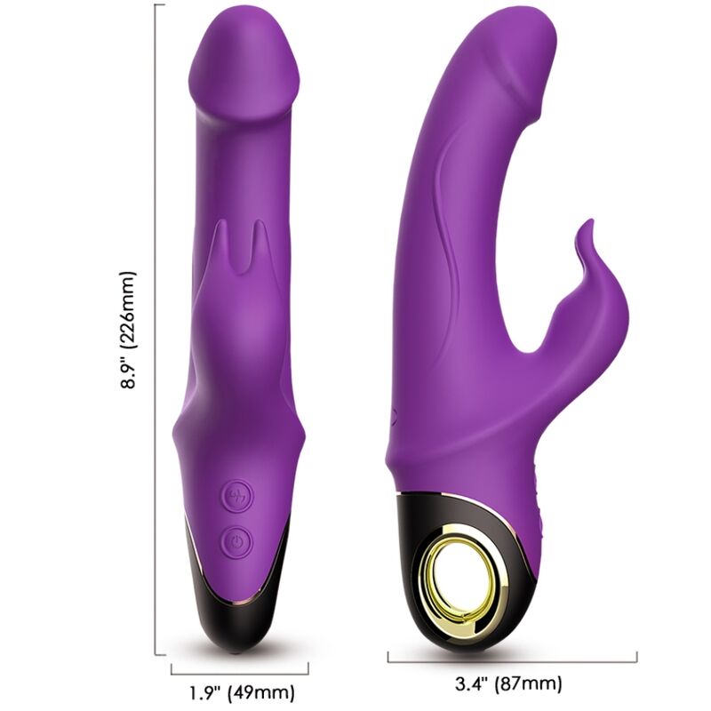 ARMONY - VIBRATORE DILDO METEROR RABBIT ROTATOR VIOLA