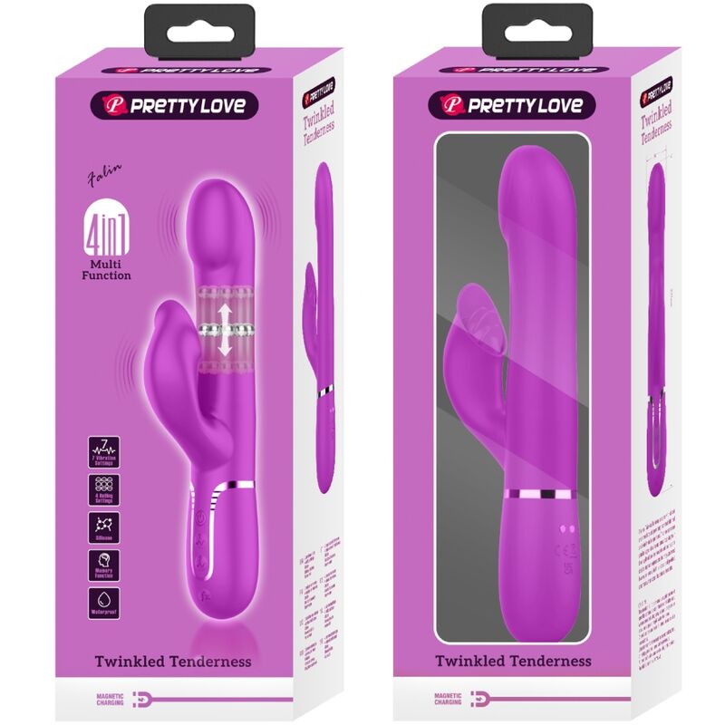 PRETTY LOVE - PERLE VIBRATORE CONIGLIO VIOLA