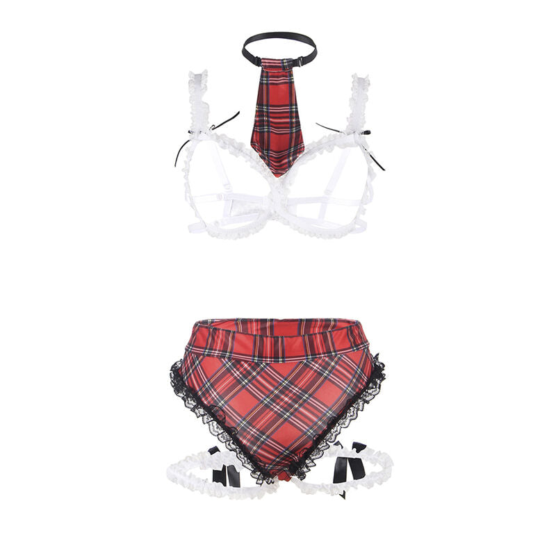 SUBBLIME - COSTUME SEXY SCUOLA CON REGGISENO S/M