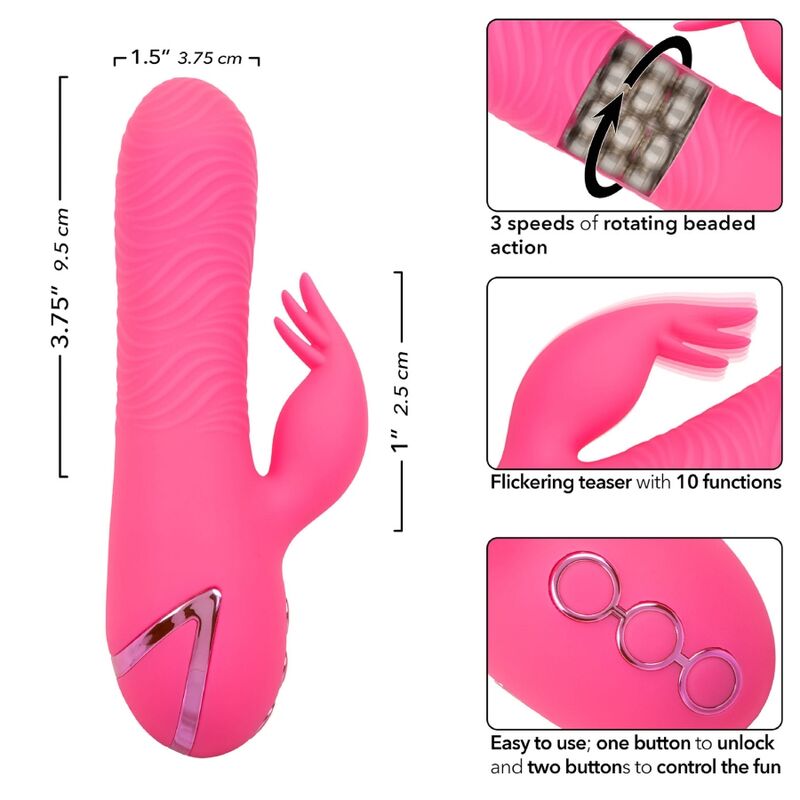 CALEXOTICS - SACRAMENTO SWEETIE VIBRATORE RABBIT PINK BY CALIFORNIA DREAMING