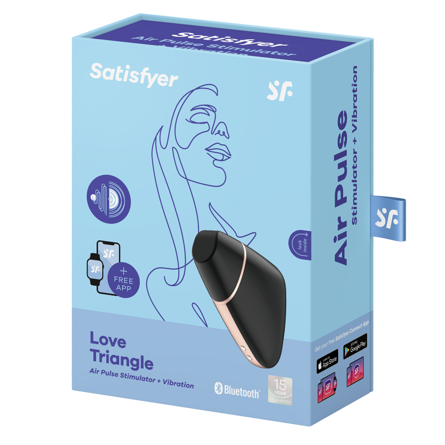 SATISFYER - STIMOLATORE E VIBRATORE TRIANGOLO LOVE NERO